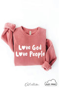 Love God Love People Puff Plus Graphic Sweatshirt