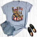 4th of July Patriotic Yorkie Graphic Tee