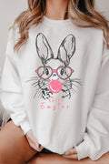 Happy Easter Bunny Graphic Brushed Sweatshirts