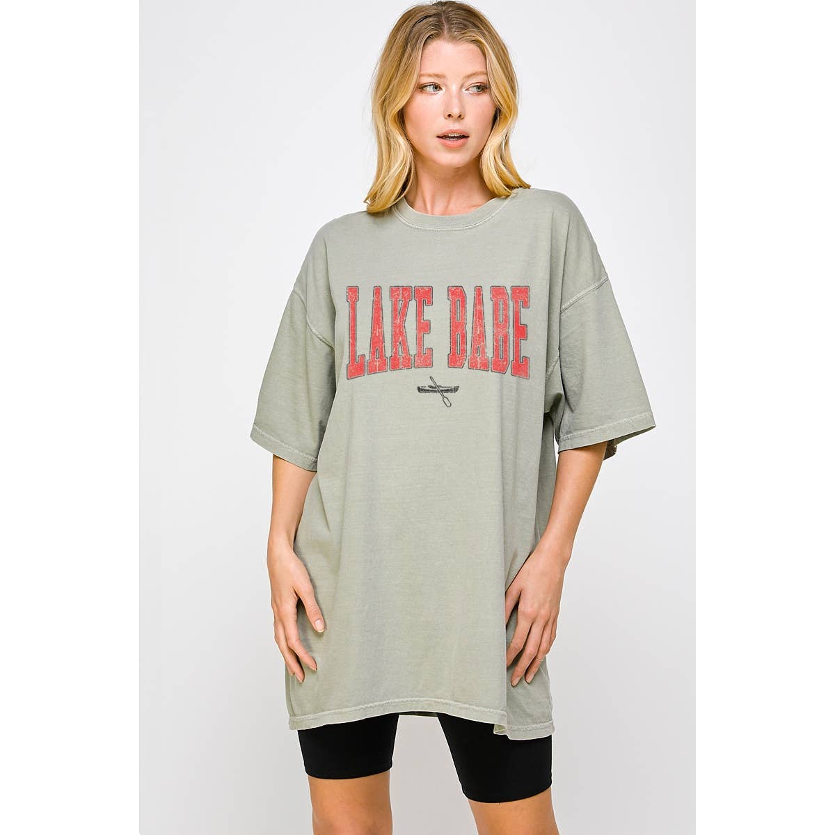 Lake Babe Vintage Graphic Oversized Tee
