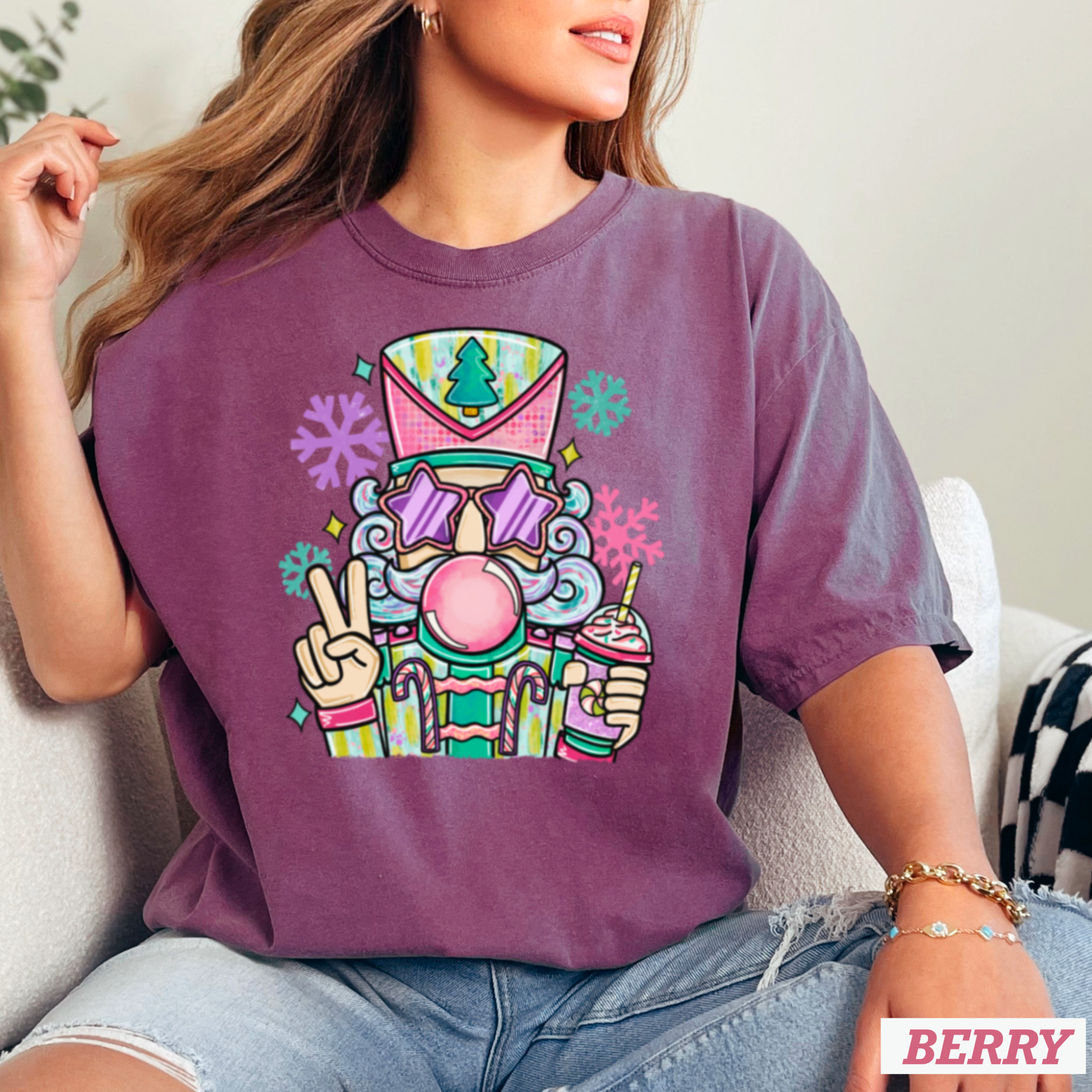 Preppy Nutcracker Christmas 2025 Graphic Tee|Comfort Color