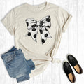 Retro Soccer Gameday Coquette Bow Graphic Tee