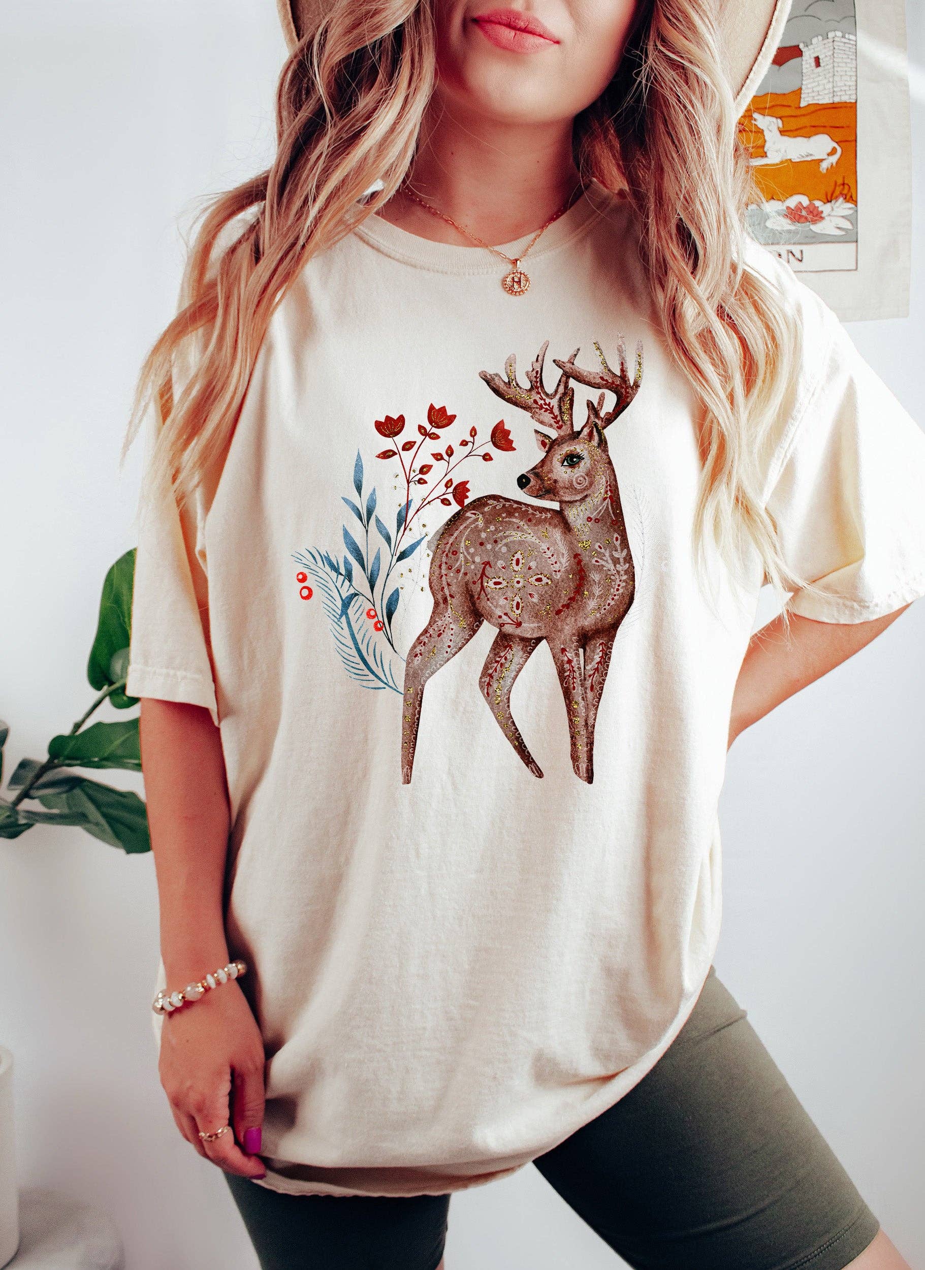 Scandinavian Folk Deer T-Shirt