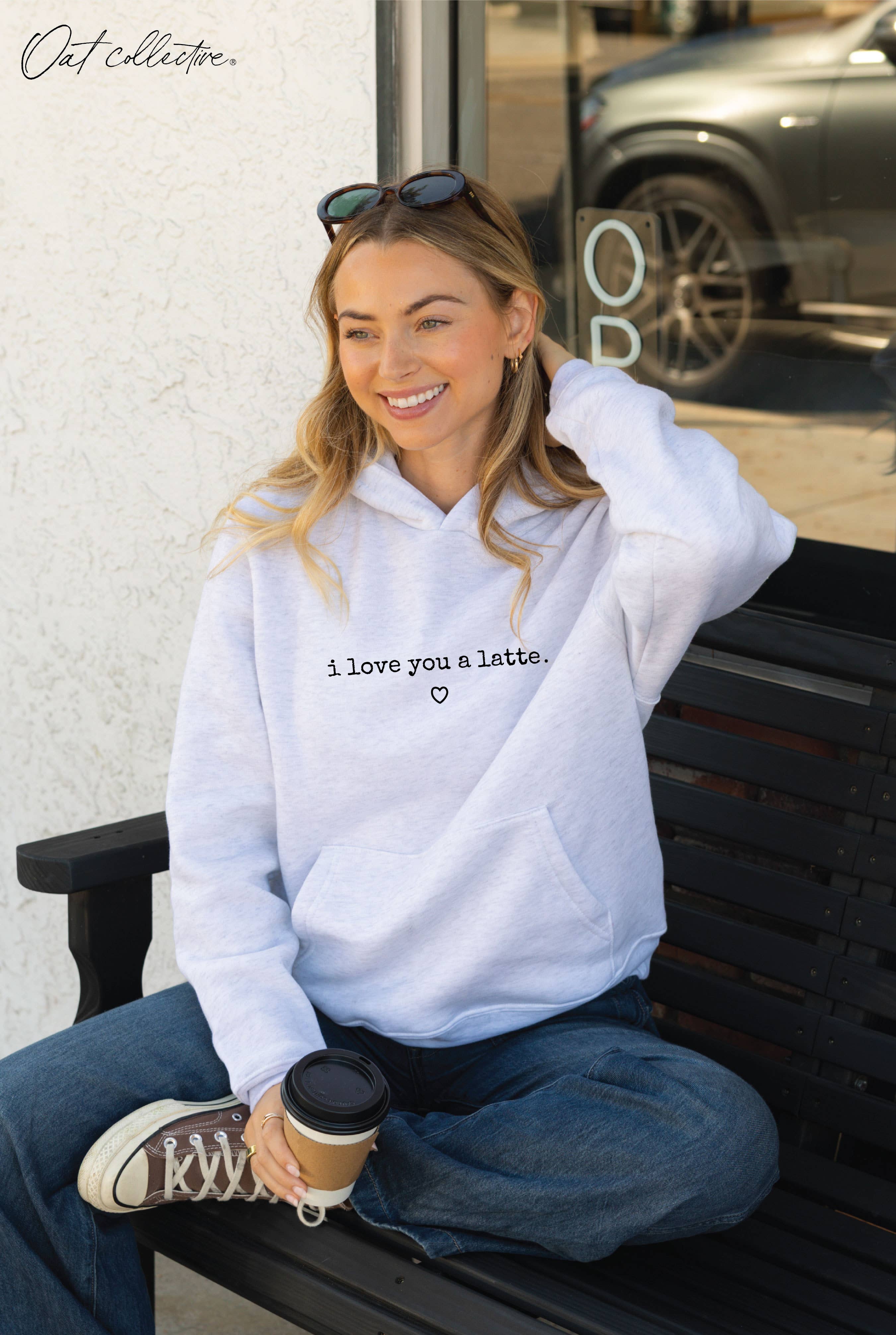 I Love You A Latte Hoodie Pullover Sweatshirt