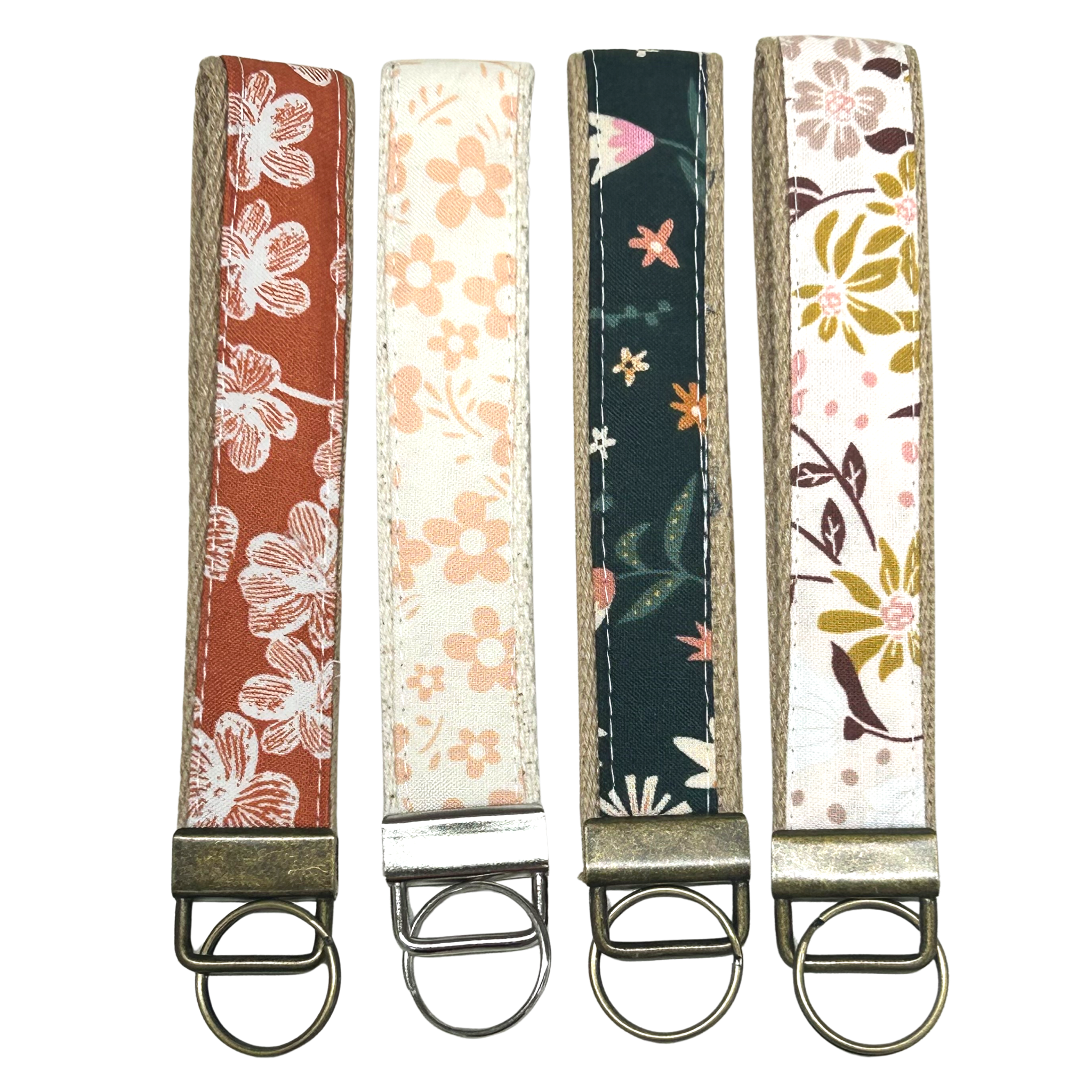 Floral Key Fob Collection Set of 4