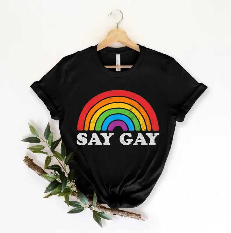 Say Gay Rainbow T-Shirt