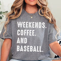 Weekends Coffee and Baseball Graphic T-Shirt | Gildan