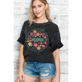 Floral Mama Oversize Mineral Wash T Shirt