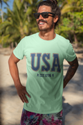 USA 1776 Shirt Bigfoot - Bold Red and Blue Design
