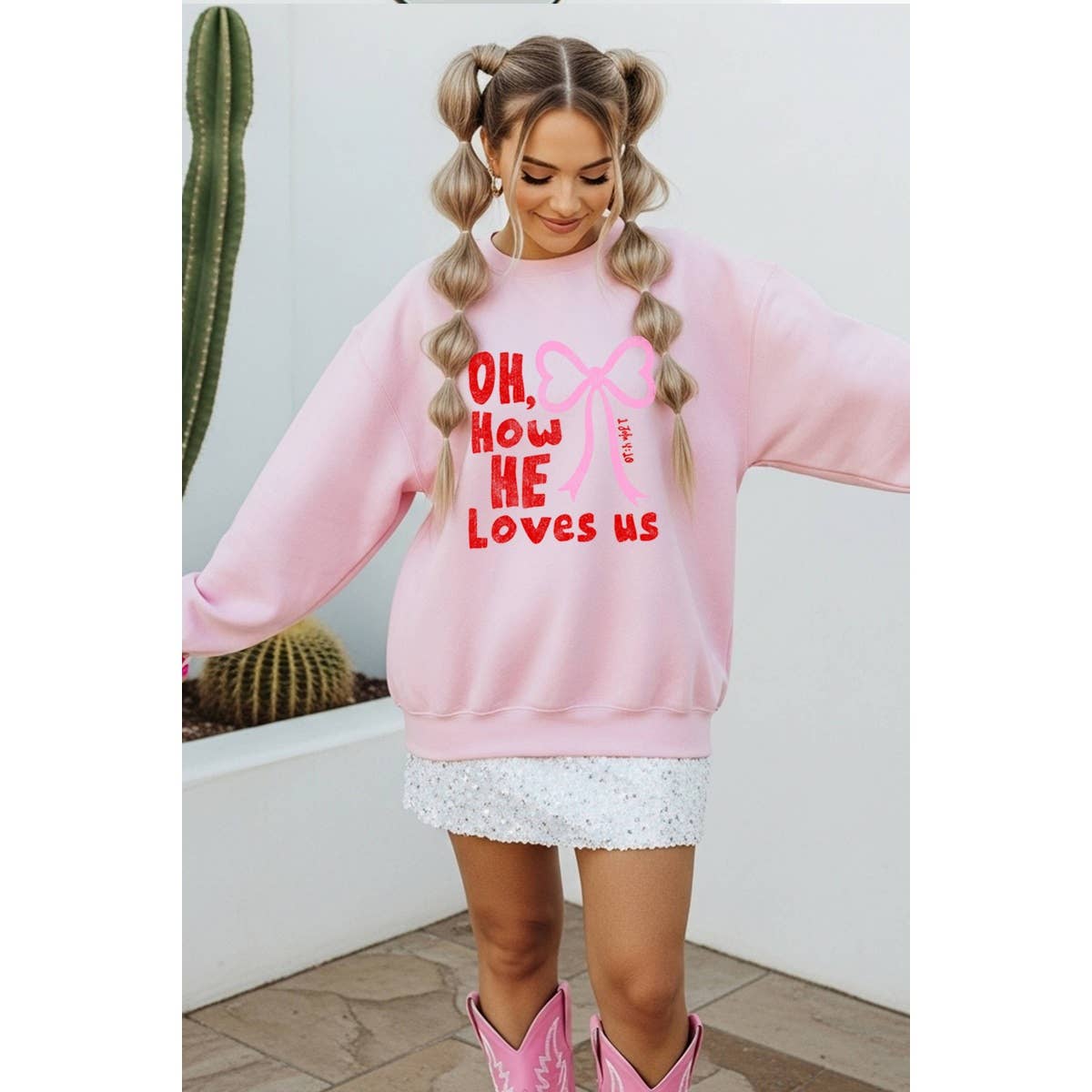 Oh How He Loves Us Graphic  Sweatshirts