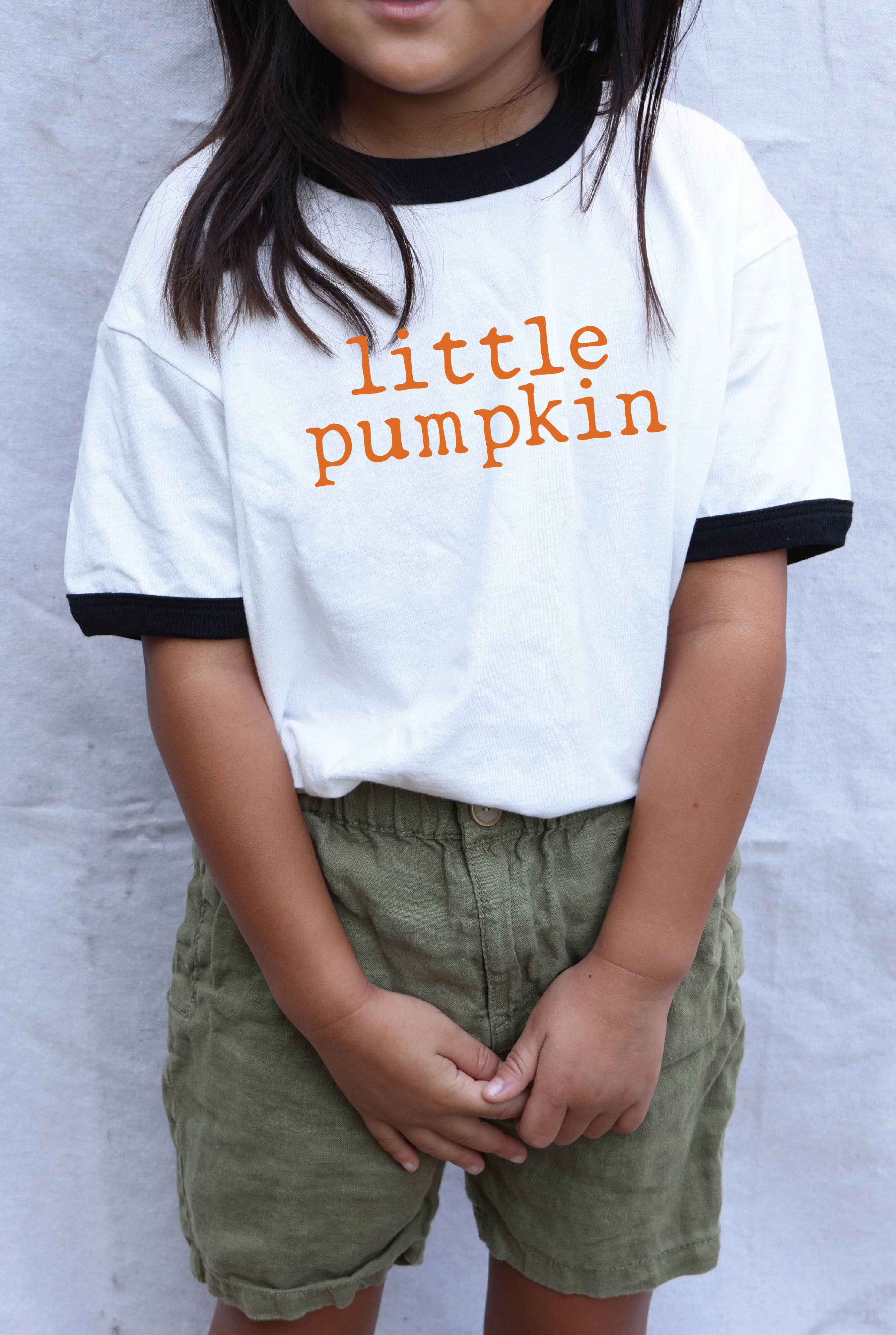 Little Pumpkin Toddler Unisex Ringer Top