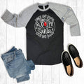 Dance Like Frosty Shine Like Rudolph Charcoal Raglan