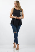 ....SI-16527 Leopard Pocket Sleeveless Tunic