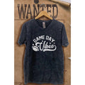Game Day Mineral Wash Vintage Game Day Graphic  Tee