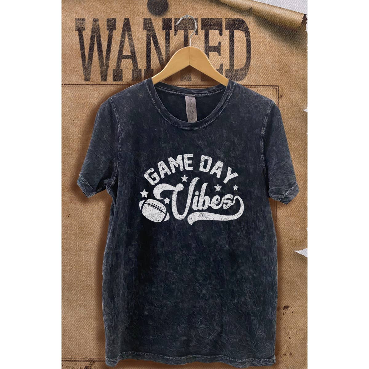 Game Day Mineral Wash Vintage Game Day Graphic  Tee