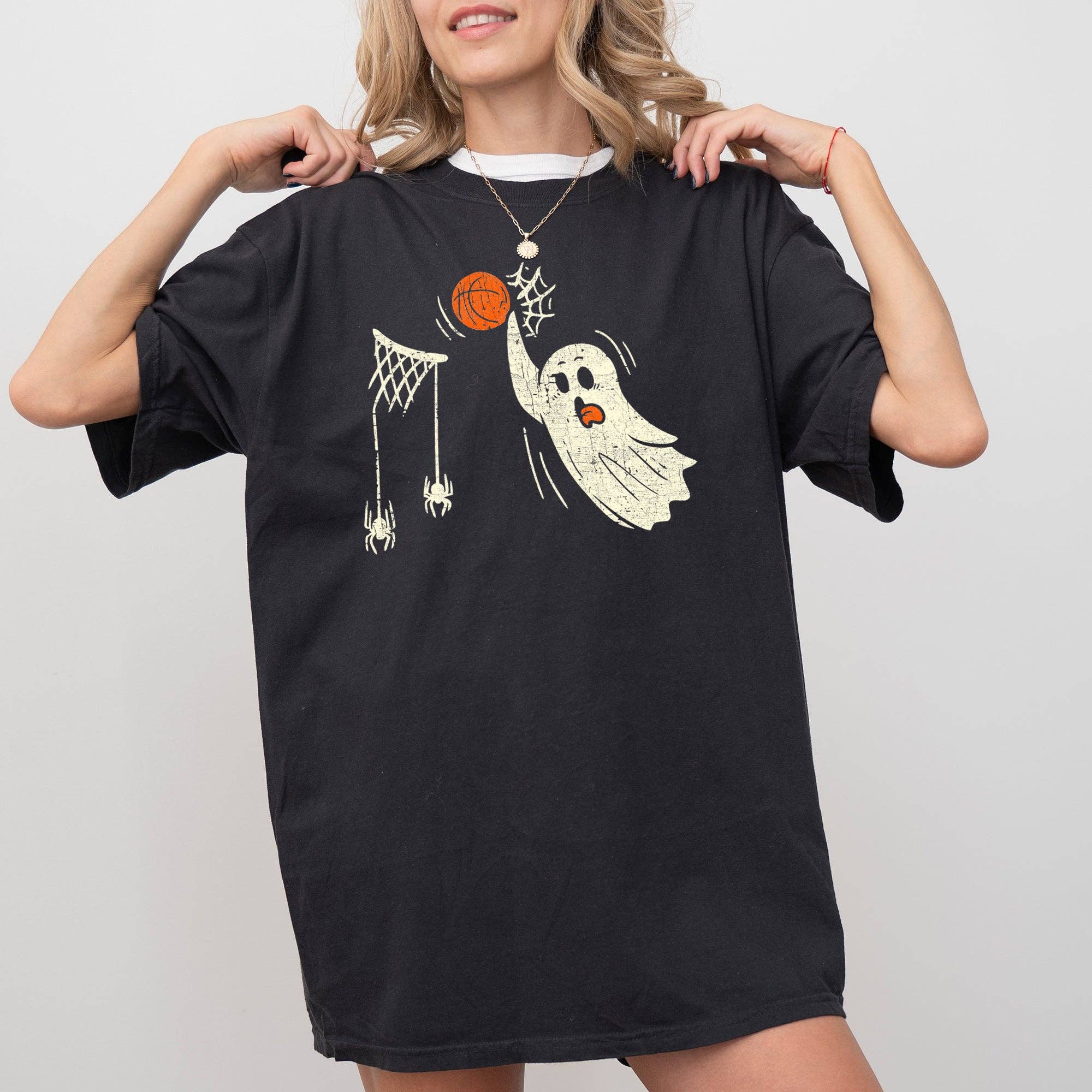 Basketball Ghost, Spooky, Skeleton, Funny, Halloween T-Shirt