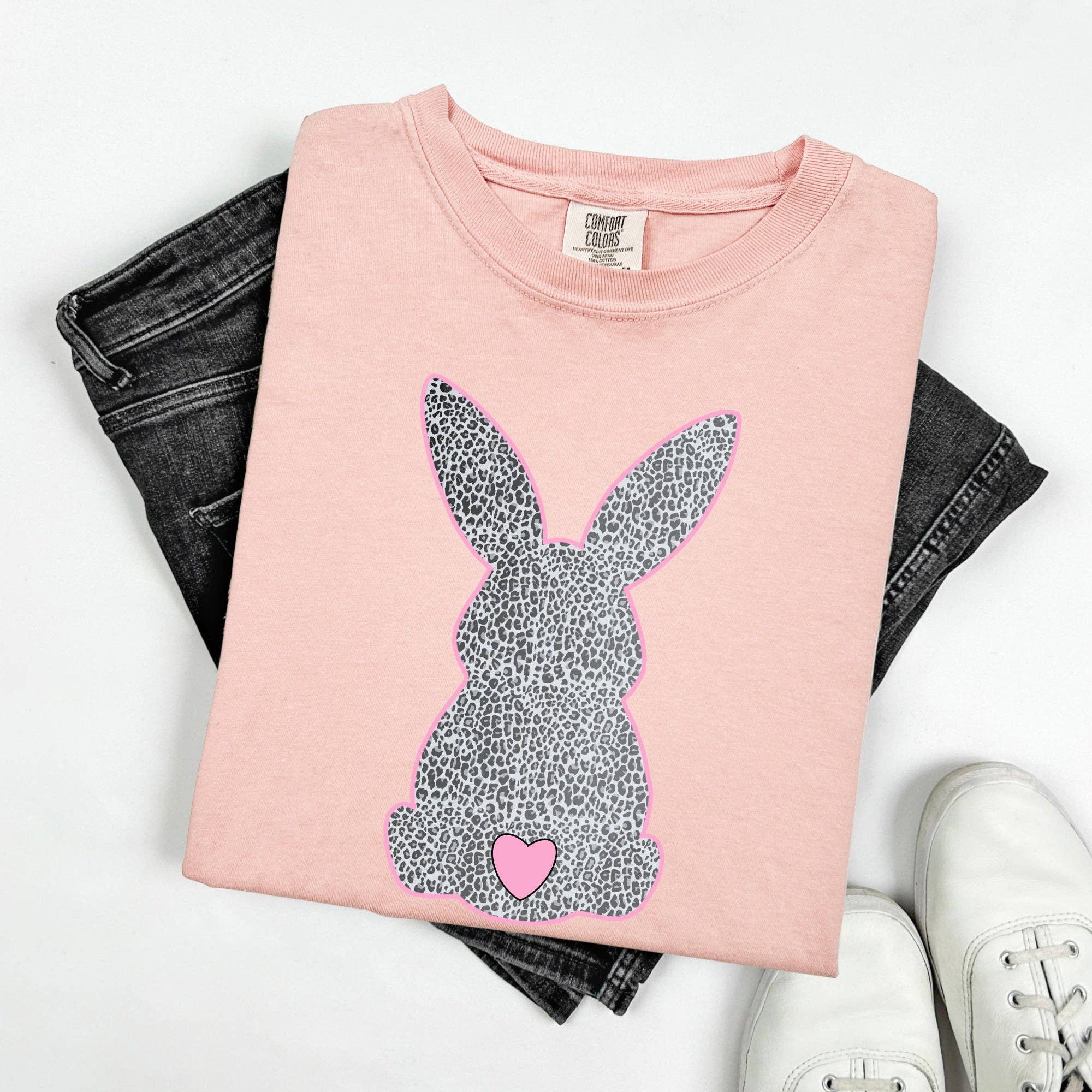 Leopard Print Bunny, Easter, Bunny, Jesus, Rabbit, Tshirt