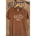 Stay Blessed Mineral Wash Vintage  Graphic  Tee