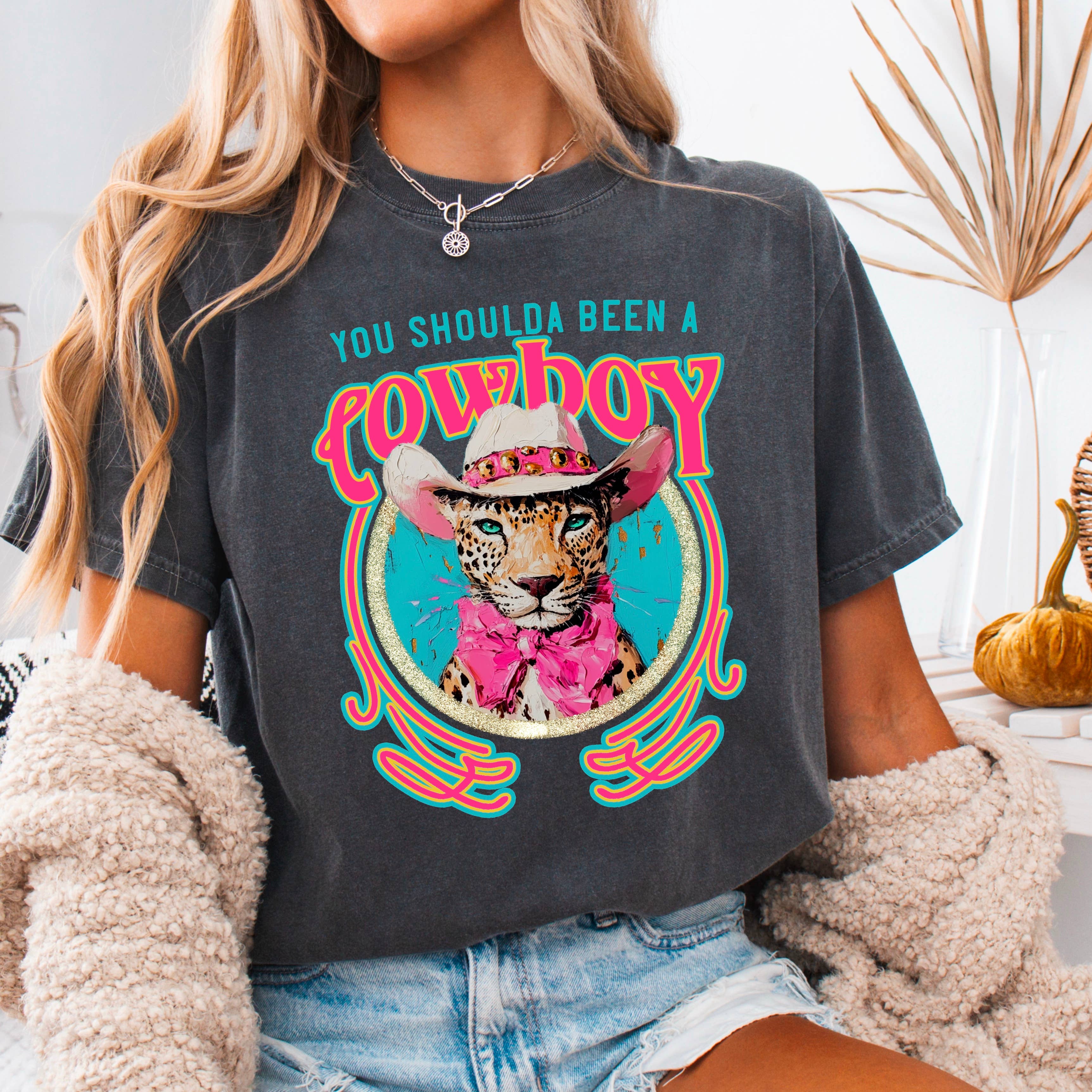 Shoulda Been A Cowboy Western Graphic Shirt | Comfort Color