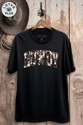 Howdy Cow Fur Graphic Top