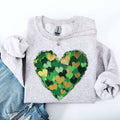 Painted Hearts, St Patrick's Day, Shamrock Clover Sweatshirt