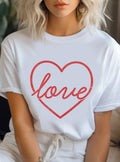 Love Heart Valentine Graphic Tshirts