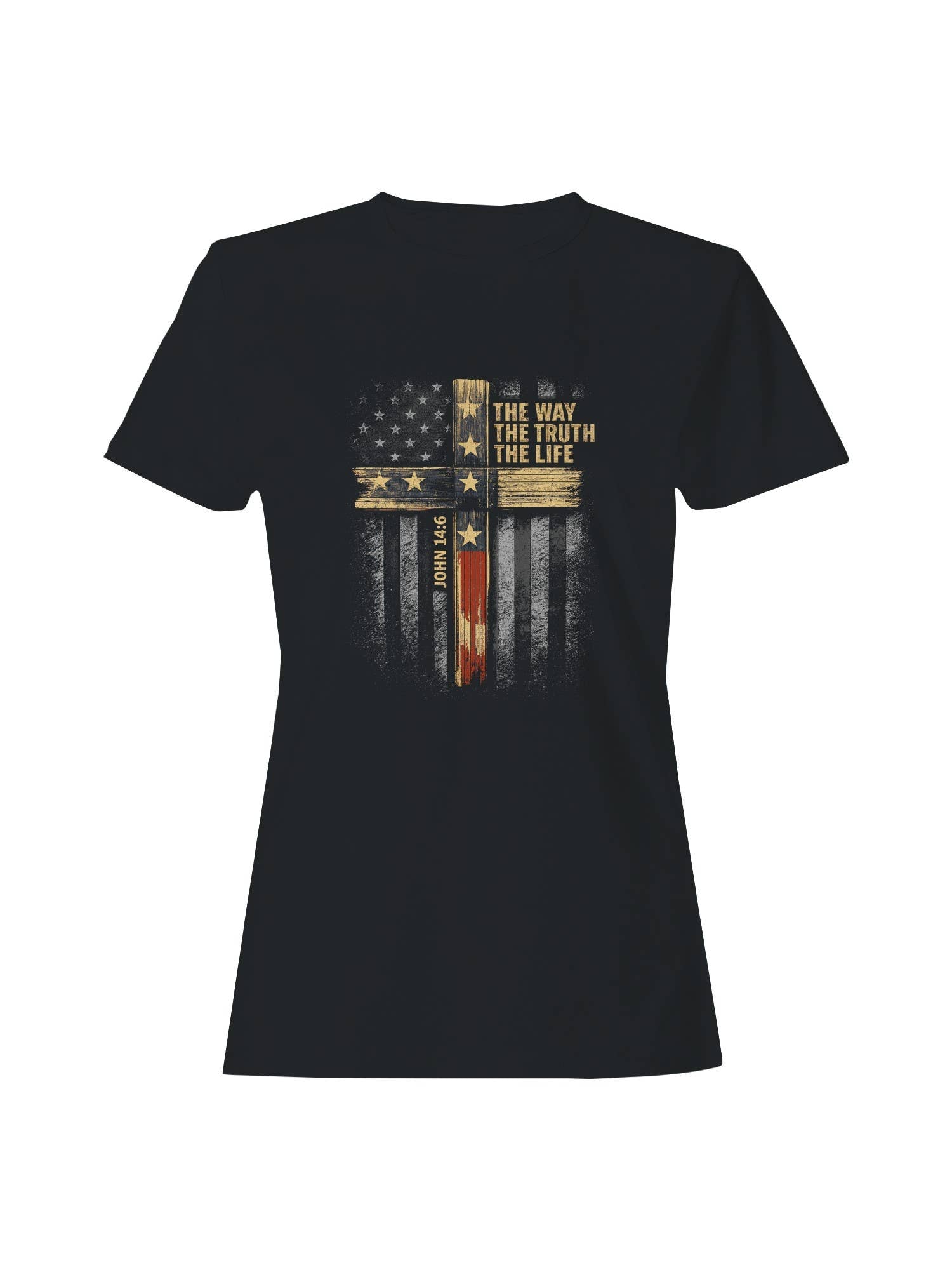 Faithful American Spirit Cross Women's T-Shirt