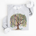 Bead Tree, Mardi Gras Fleur De Lis Fat Tuesday Sweatshirt