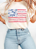 Daisy America Flag Graphic Tshirts