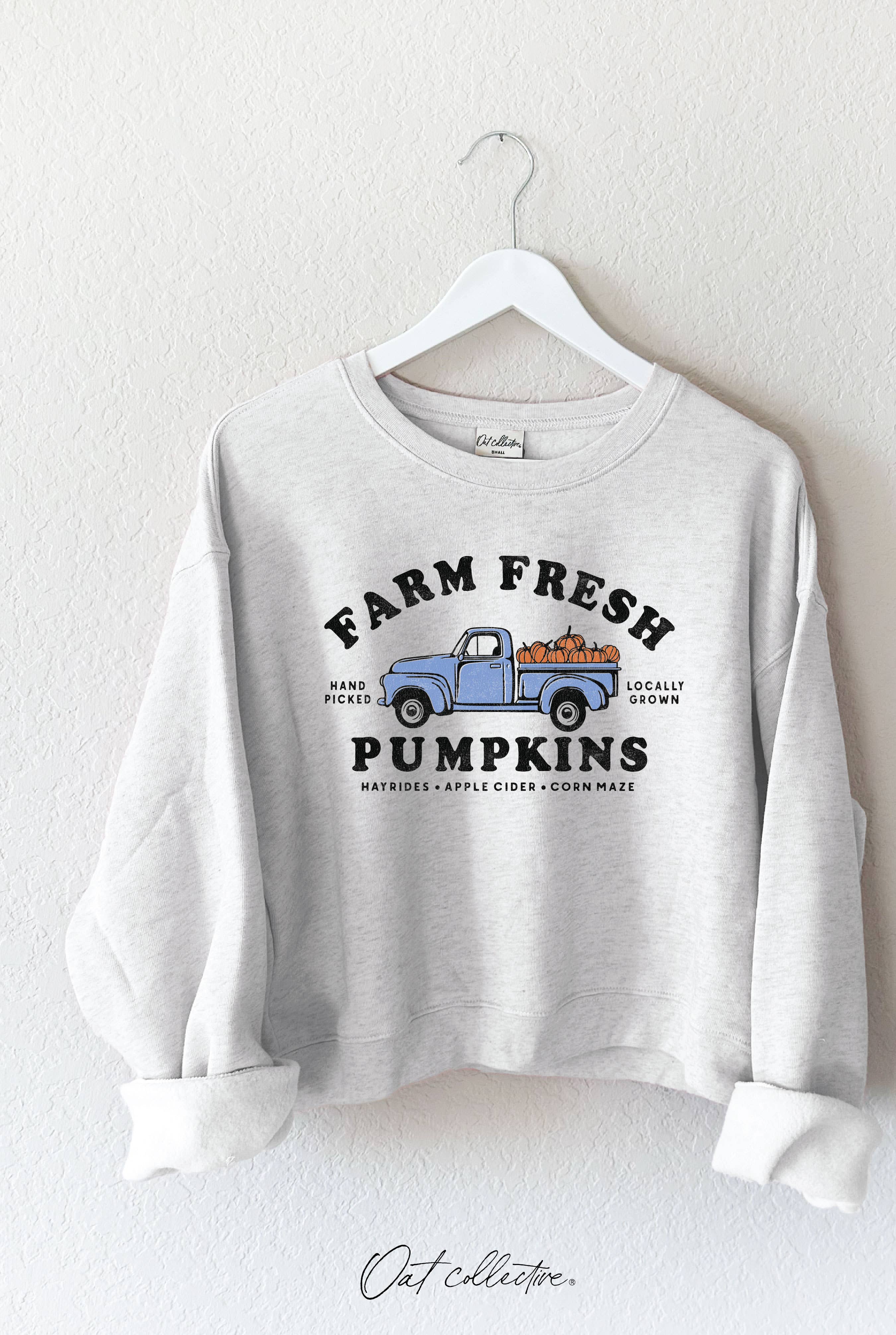 Farm Fresh Pumpkins Mid Graphic Sweatshirt
