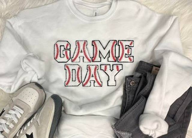 Game Day Baseball Letters Sweatshirt