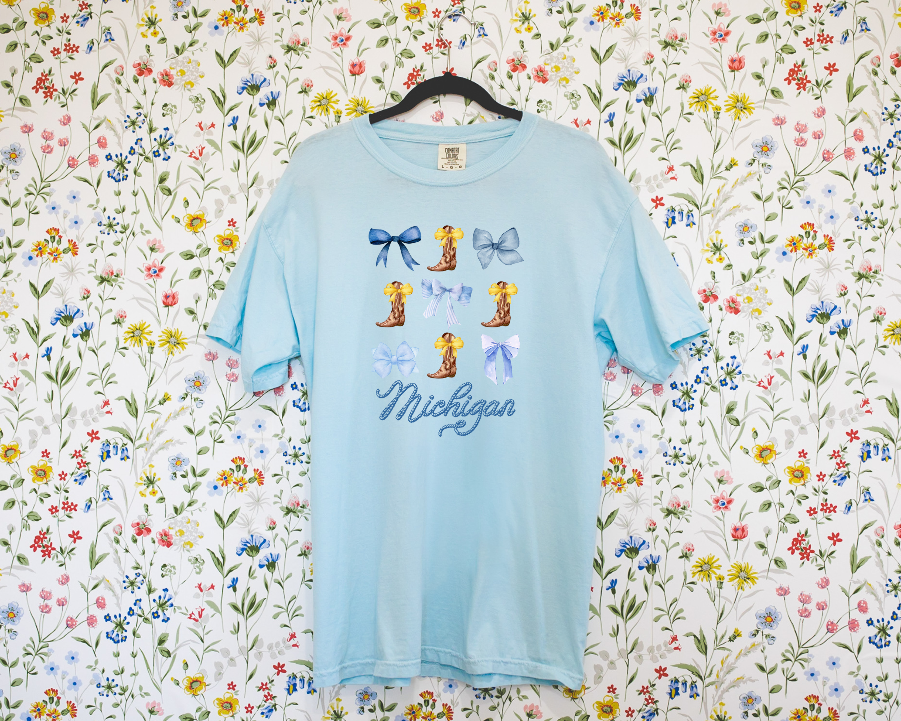 Michigan Graphic Tee, Boots and Bows, Michigan