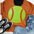 Sequin Softball Chenille Patch Everyday Tee