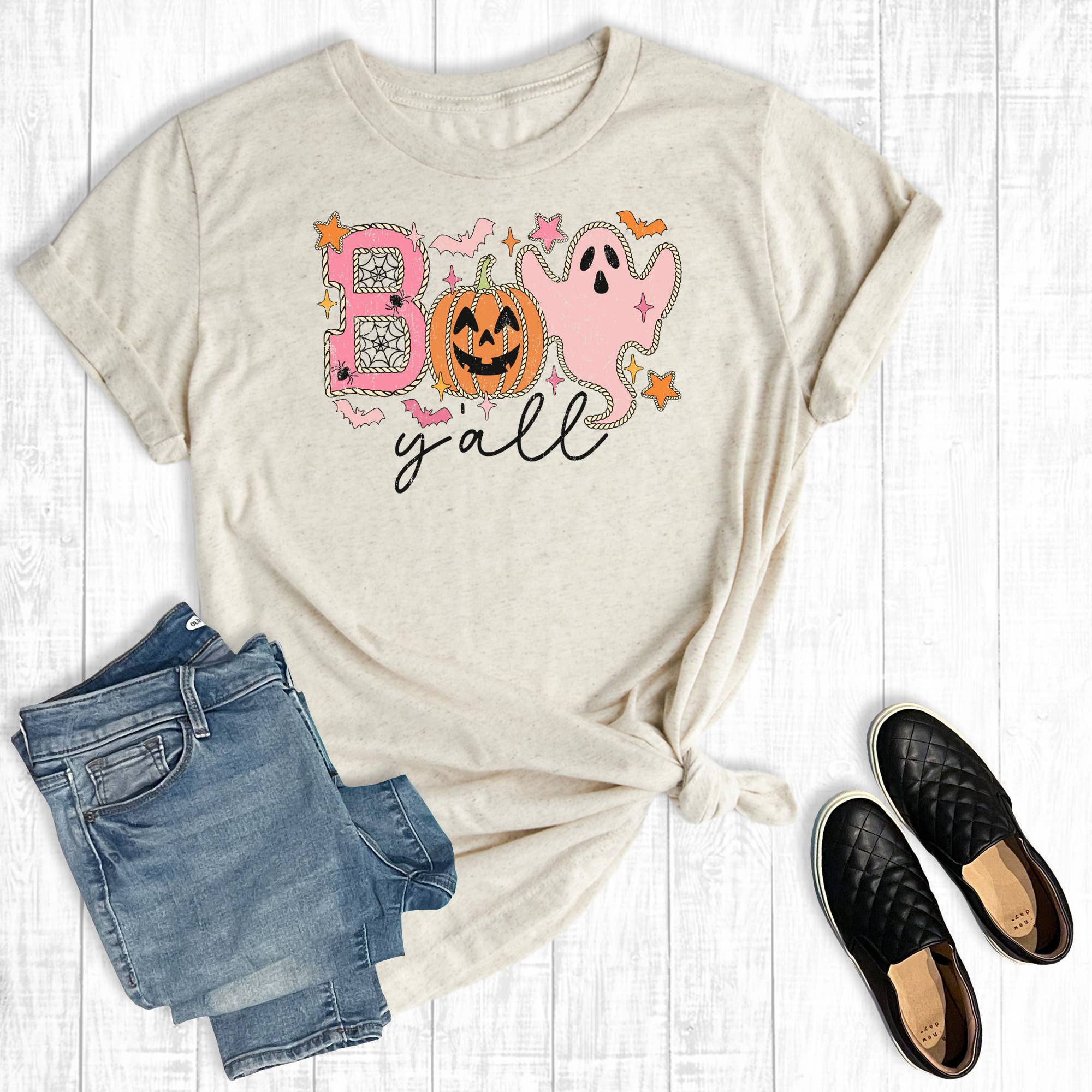 Western Halloween Boo Y'all Graphic Tee