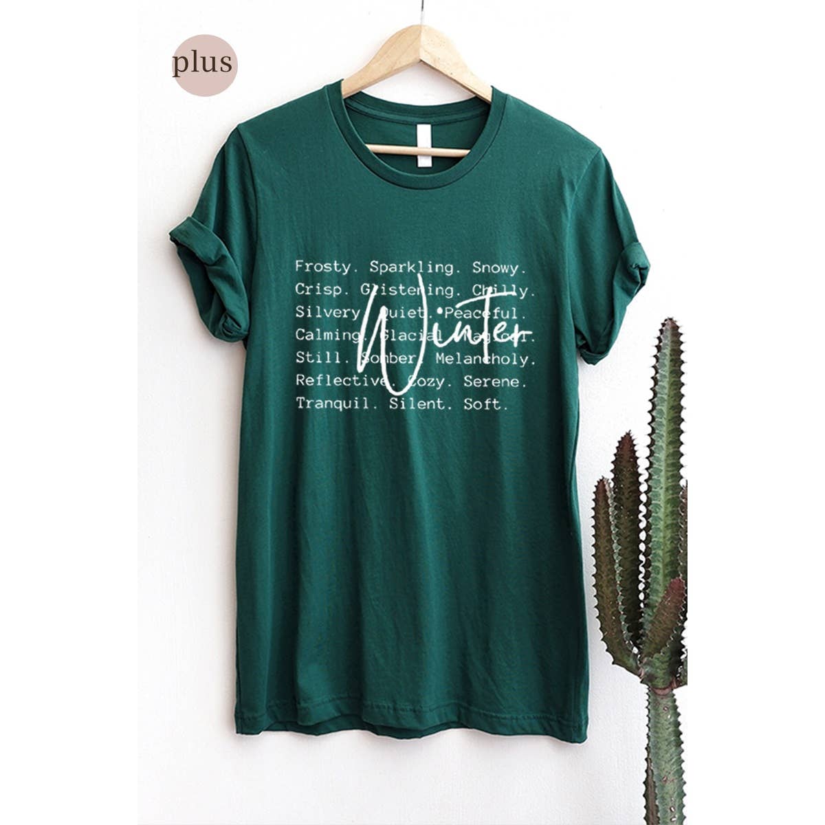 Christmas Words Vintage Graphic Tee  Plus