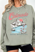 Colorado Rocky Mountains Wild Flower Brushed Sweatshirts
