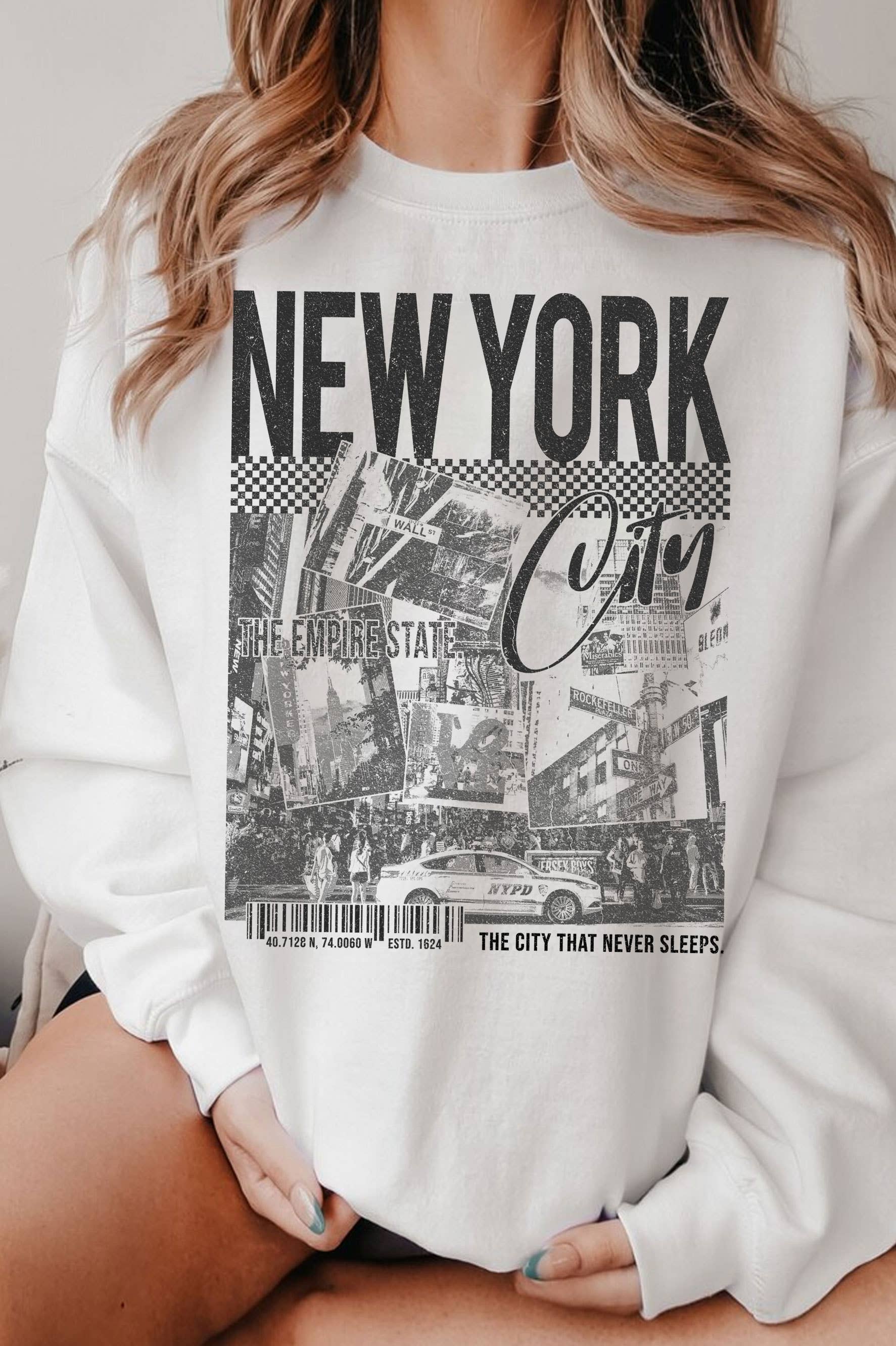 New York City Graphic Brushed Sweatshirts