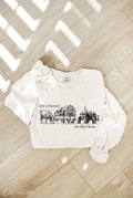 Better On the Farm  Mineral Washed Long Sleeve Graphic