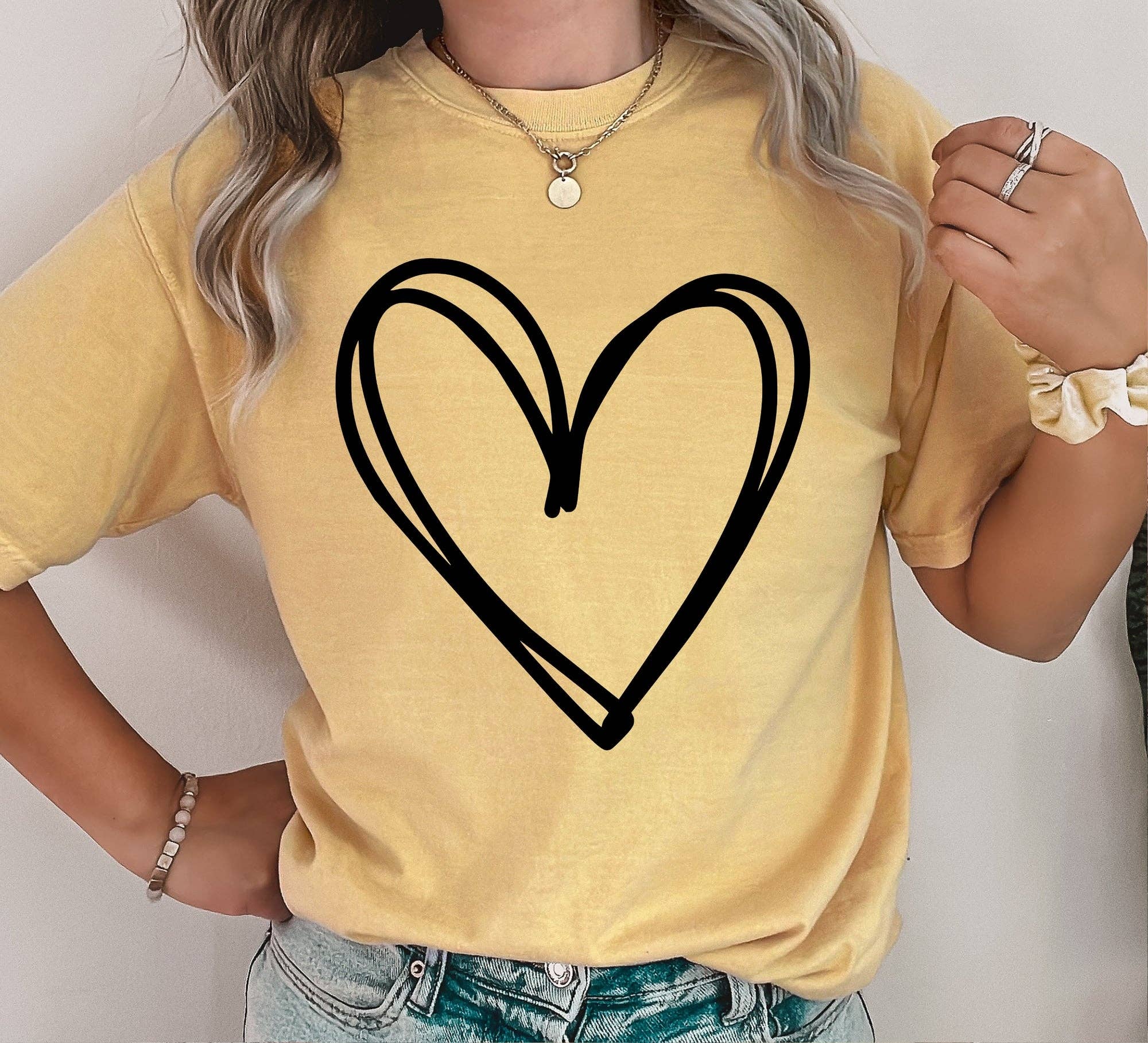Double Hearts Bk Valentine's Day T-Shirt