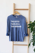 Tailgates Tackles Mineral Washed Long Sleeve Graphic Top