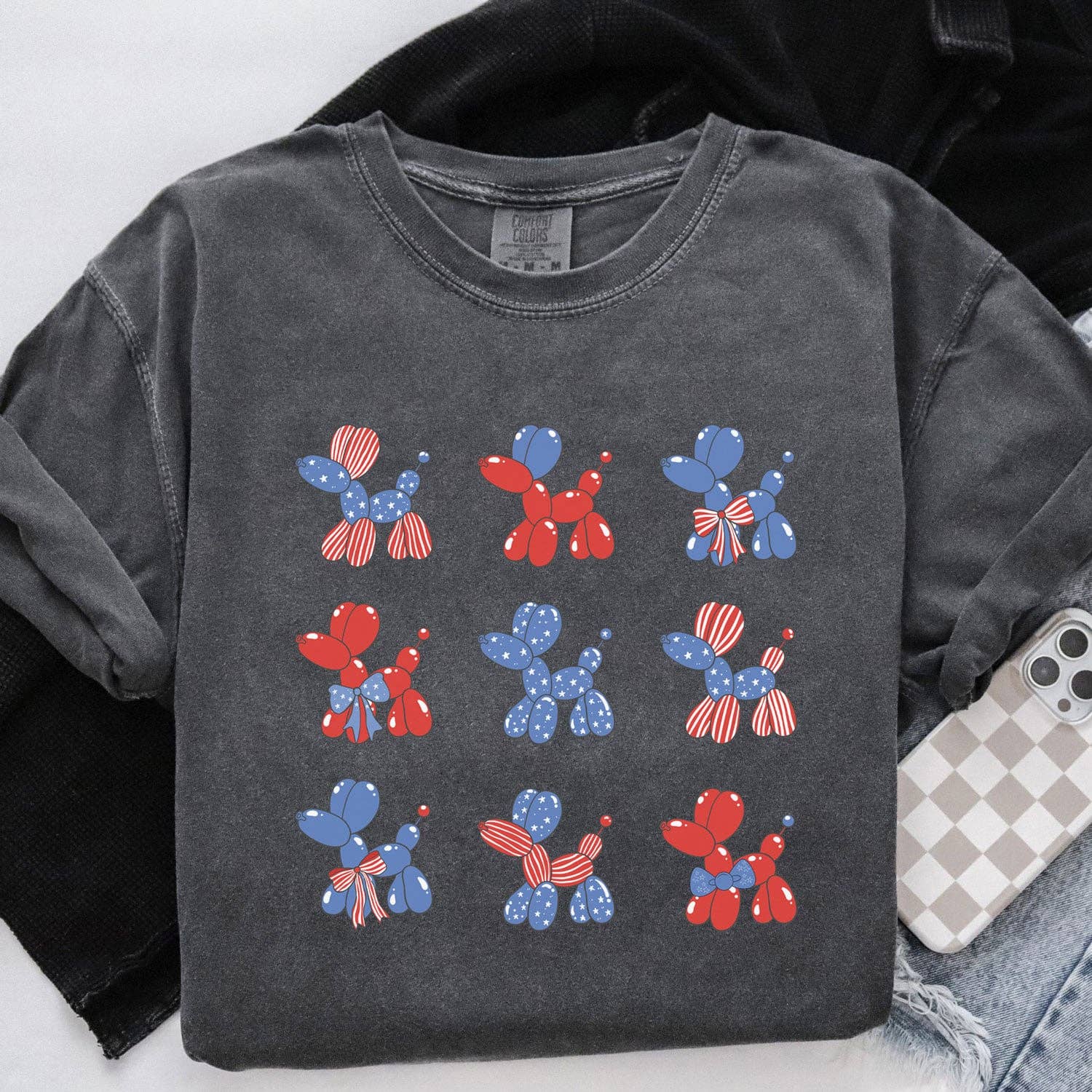 Patriotic Balloon Dogs Tee