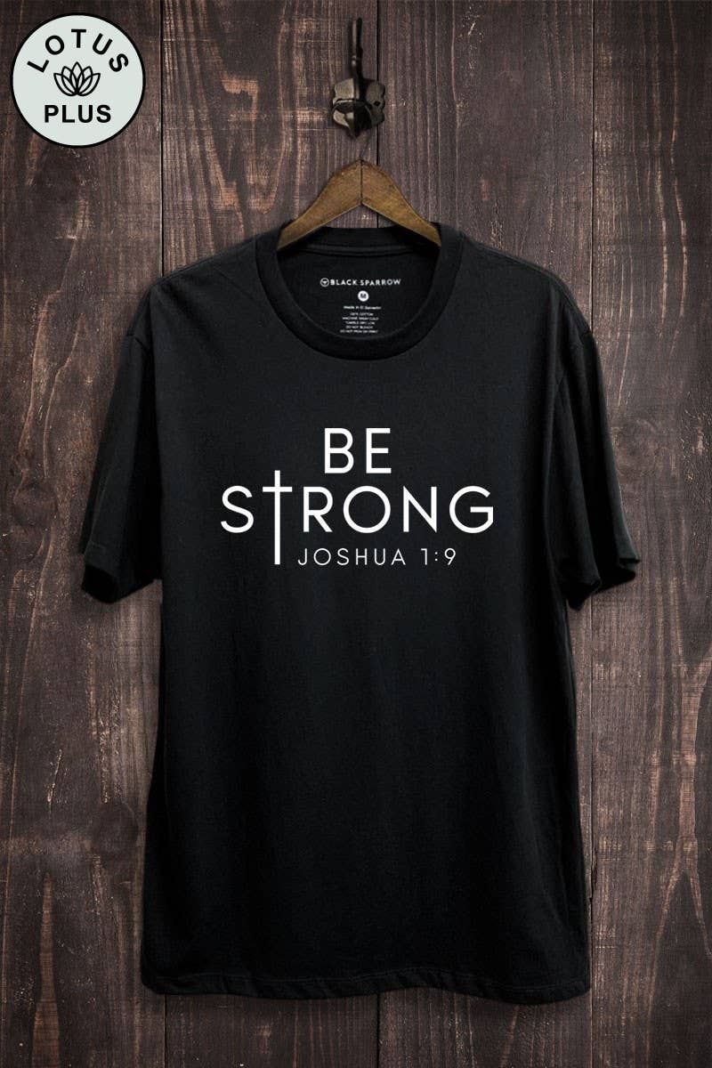 Be Strong Bible Verse Graphic Top