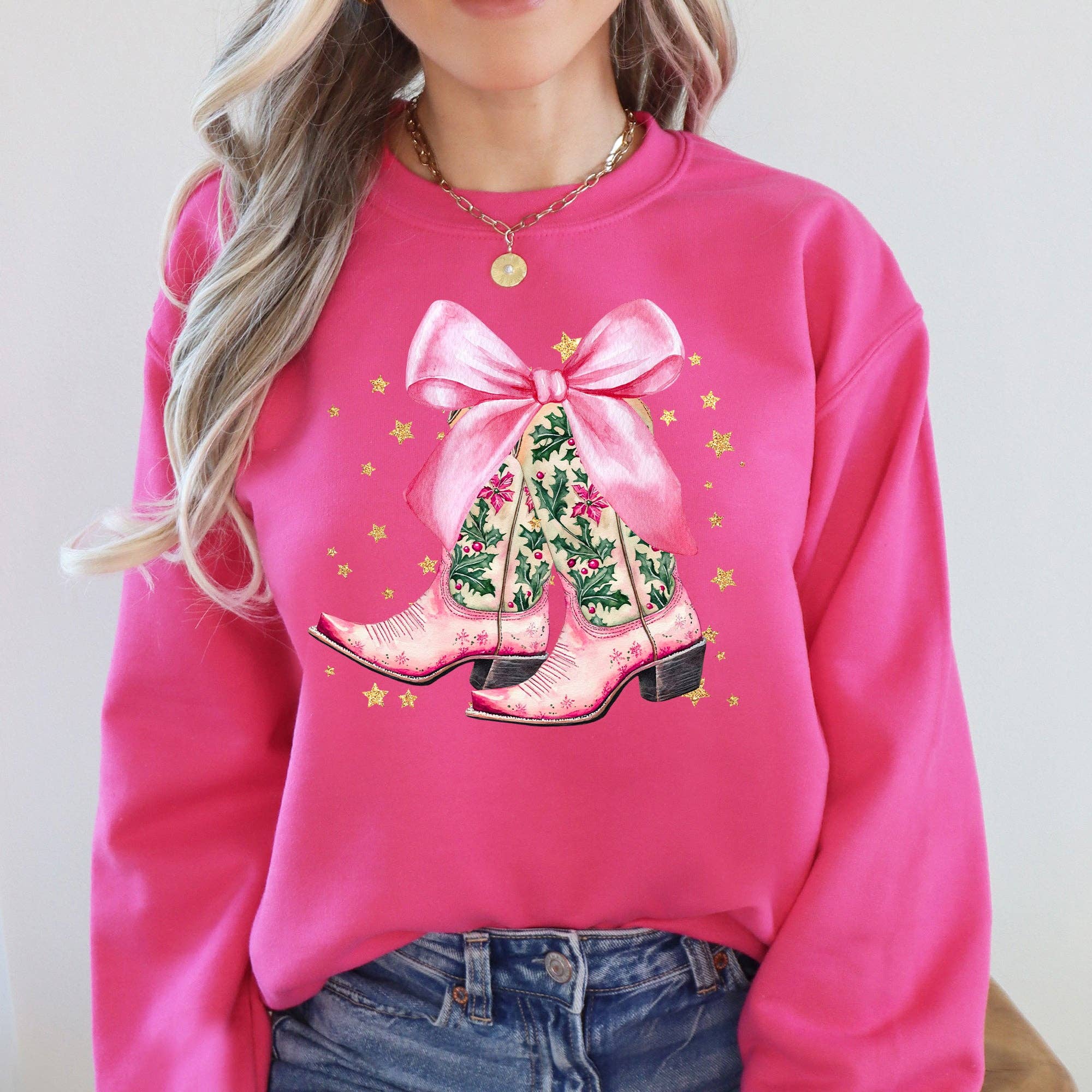 Cowgirl Christmas, Cowboy Boots, Country, Western Sweatshirt