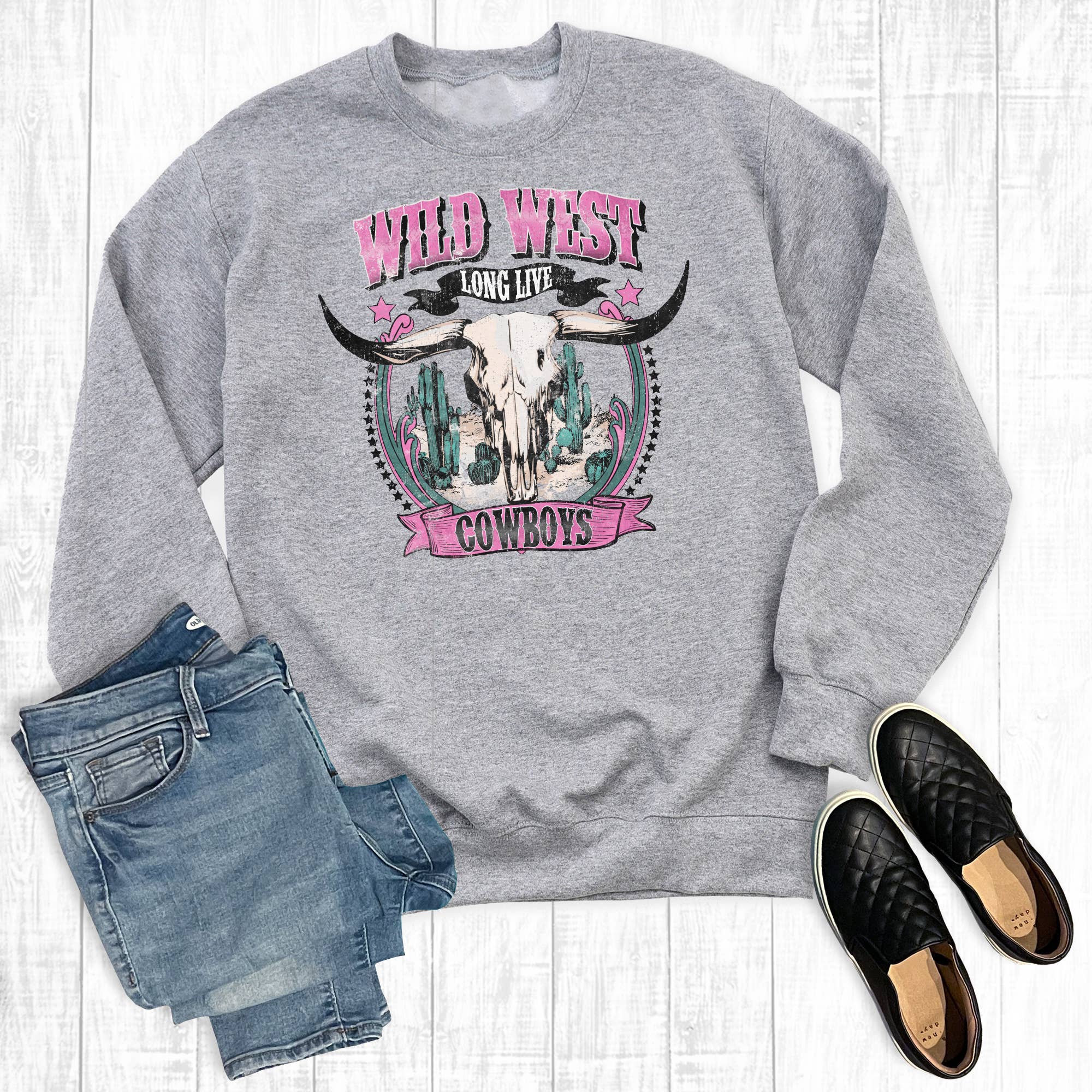 Wild West Long Live Cowboys Sweatshirt