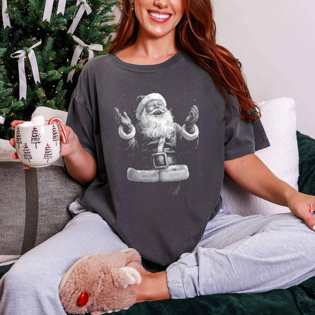 Vintage Jolly Santa Tee