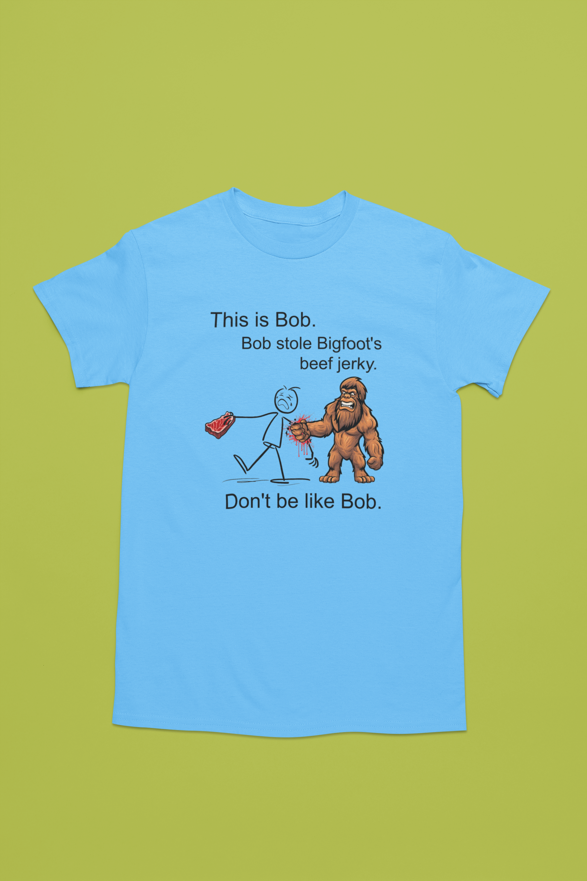 This Is Bob - Bigfoot Beef Jerky Tshirt (Light Blue)
