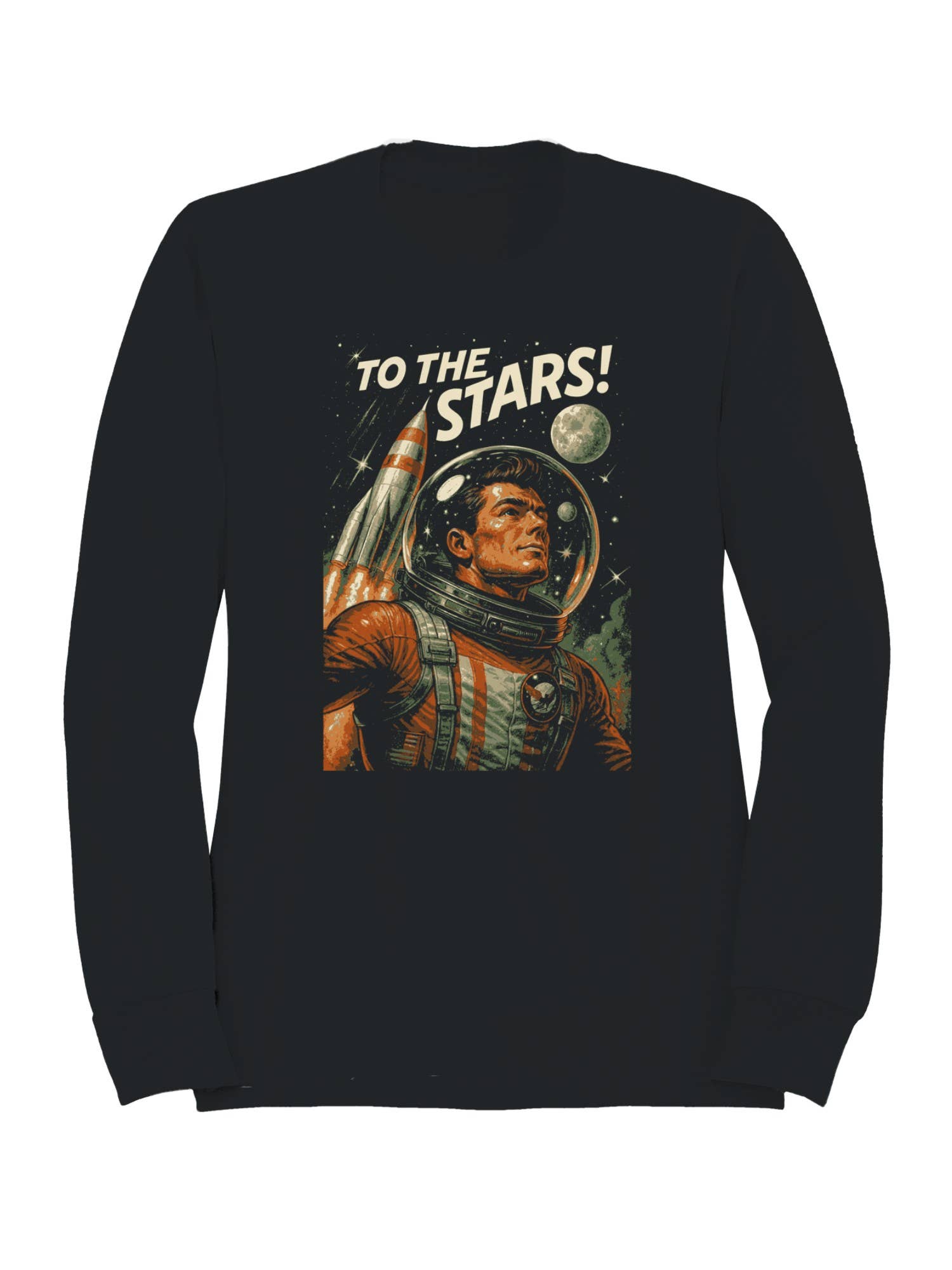 Retro Space Adventure: To the Stars Men's Sweatshirt