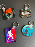 Squatchin' Country Colorful Bigfoot Keychains