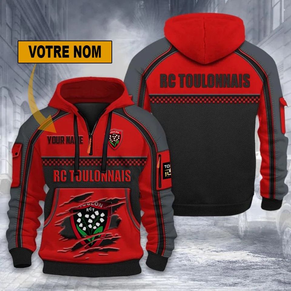 RC Toulonnais – Dynamic Hoodie New Edition with Personalized Name