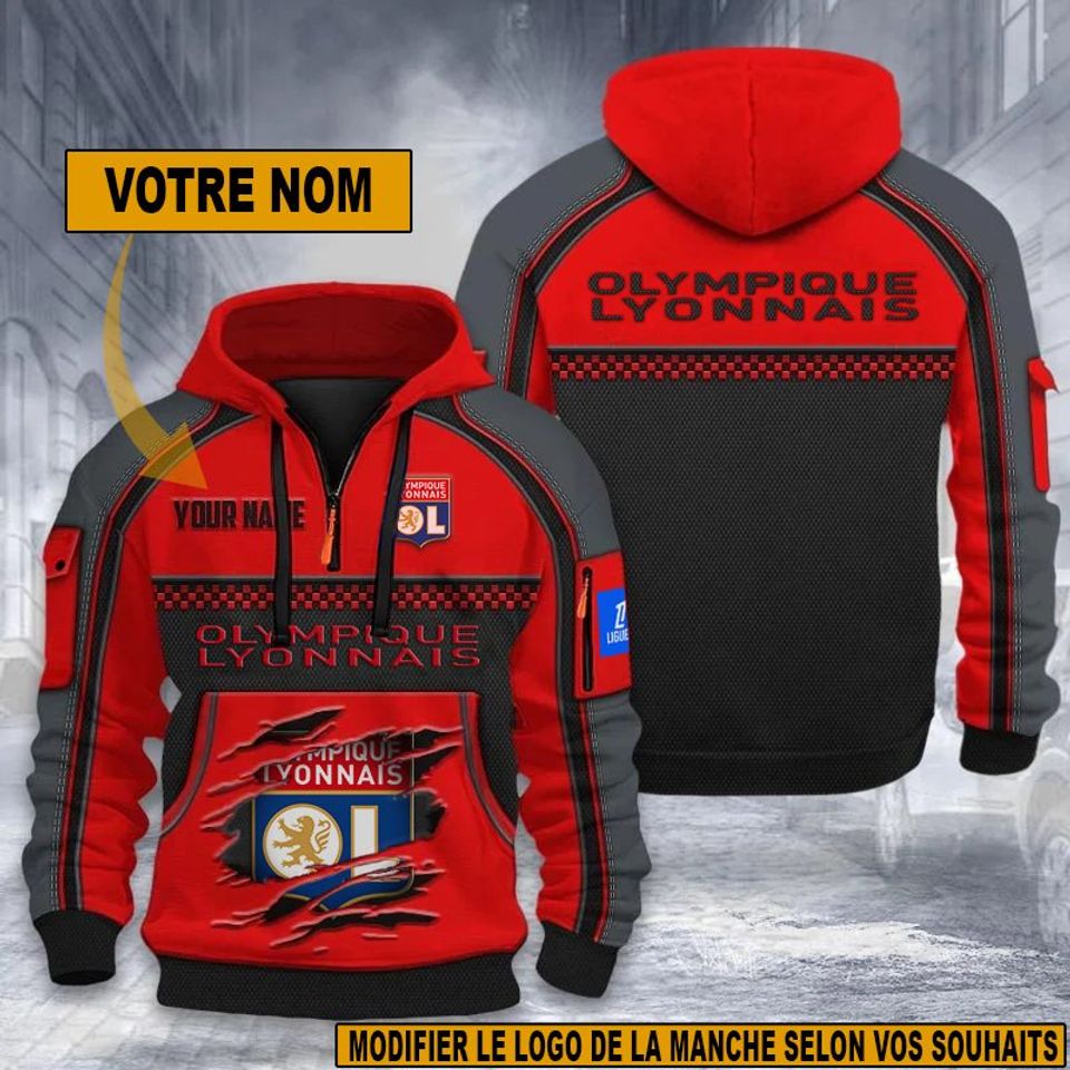 Olympique Lyonnais – Dynamic Hoodie New Edition with Personalized Name